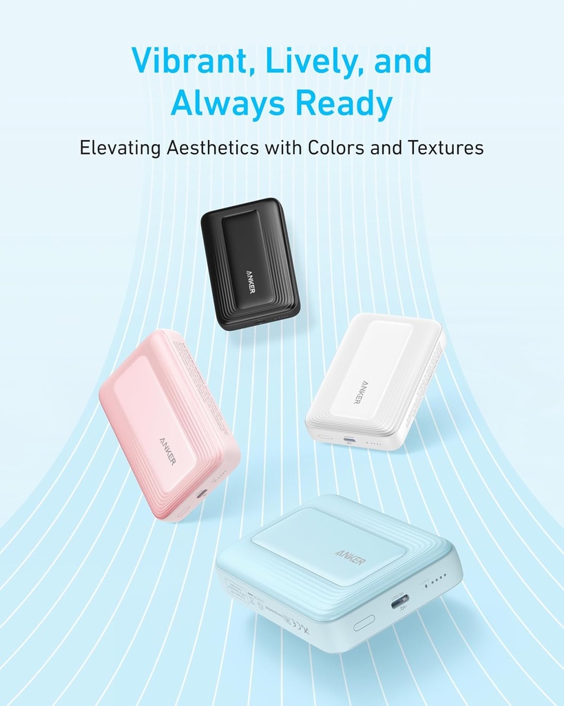 ANKER ZOLO - BANCO DE ENERGÍA MAGNÉTICO, CARGADOR PORTÁTIL MAGSAFE DE 10,000 MAH